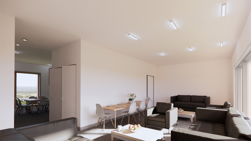 Artistic impression of townhouse living space